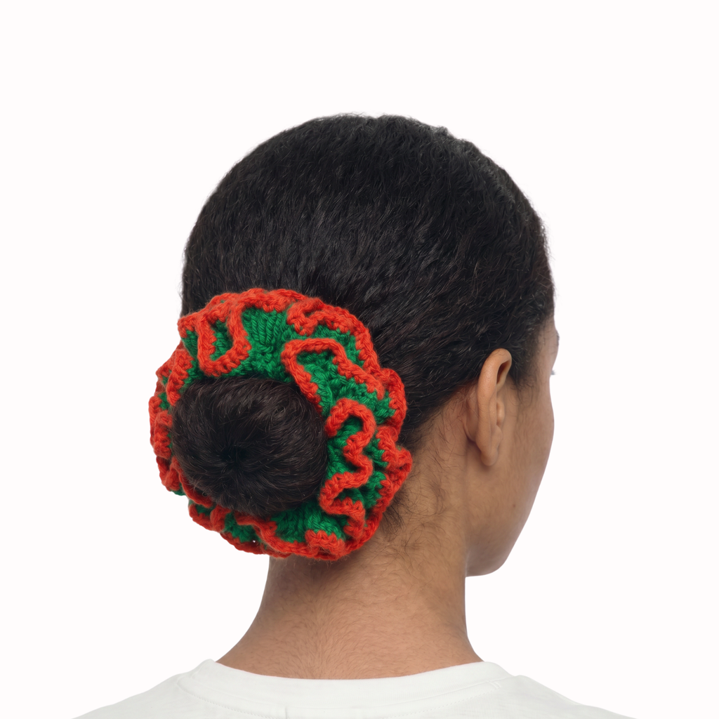 Chouchou Crochet "Zestia" Fluffy